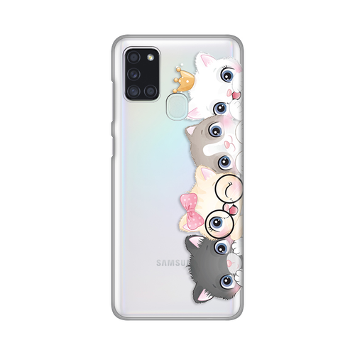 Torbica Silikonska Print Skin za Samsung A217F Galaxy A21s Cats slika 1