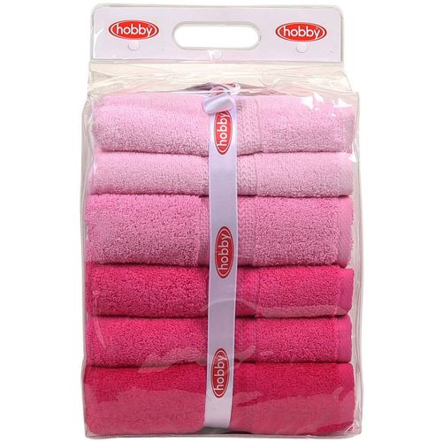 L'essential Maison Rainbow - Pink Light Dusty Rose Fuchsia Bath Towel Set (4 Pieces) slika 5