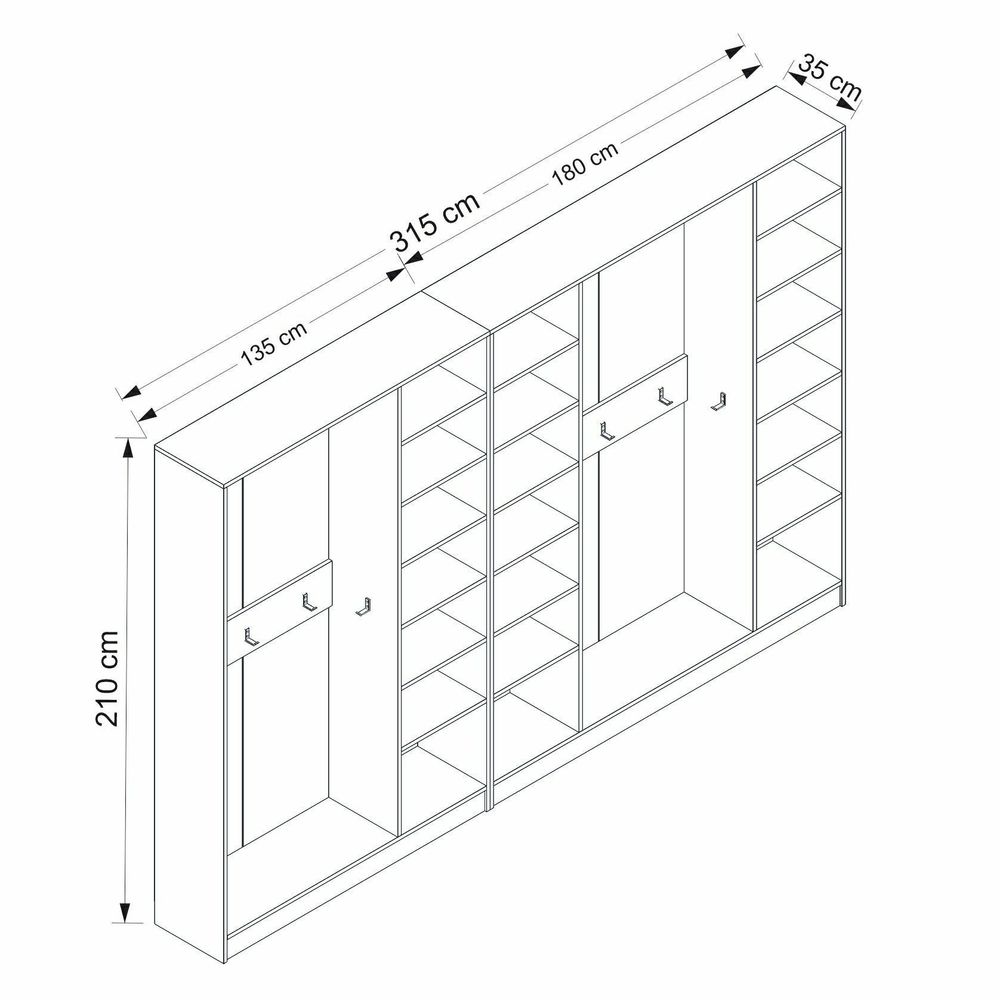 Noah - 8205 Bijeli Stalak za Hodnik slika 8