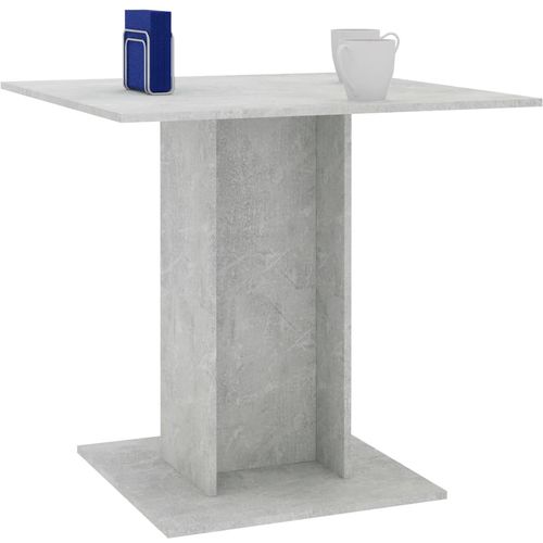 Blagovaonski stol siva boja betona 80 x 80 x 75 cm od iverice slika 3