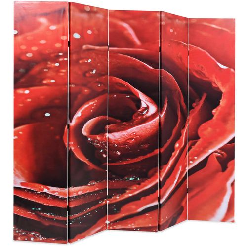 Sklopiva sobna pregrada sa slikom crvene ruže 200 x 170 cm slika 25