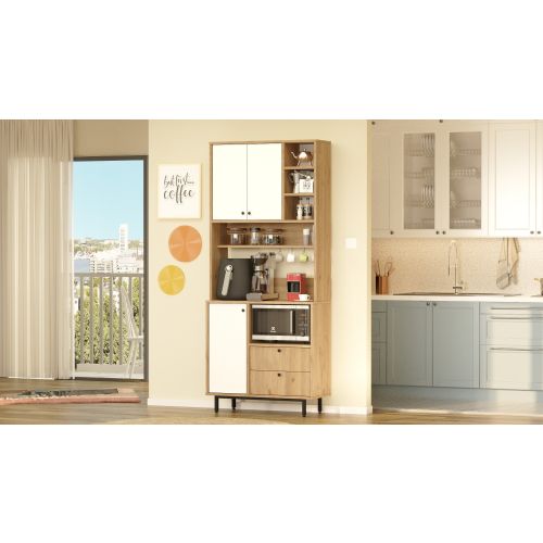 RE6-SW OakWhite Multi Purpose Cabinet slika 3