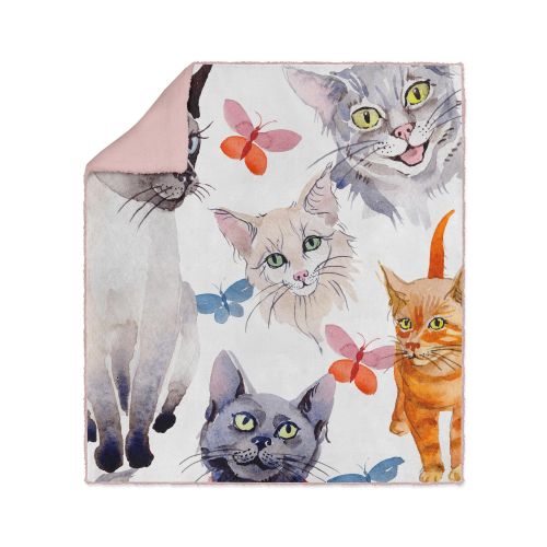 Deka 130x160 Throw Friendly Cats slika 1