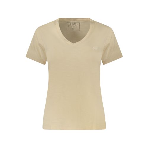 GUESS JEANS BEIGE WOMEN'S SHORT SLEEVE T-SHIRT slika 1