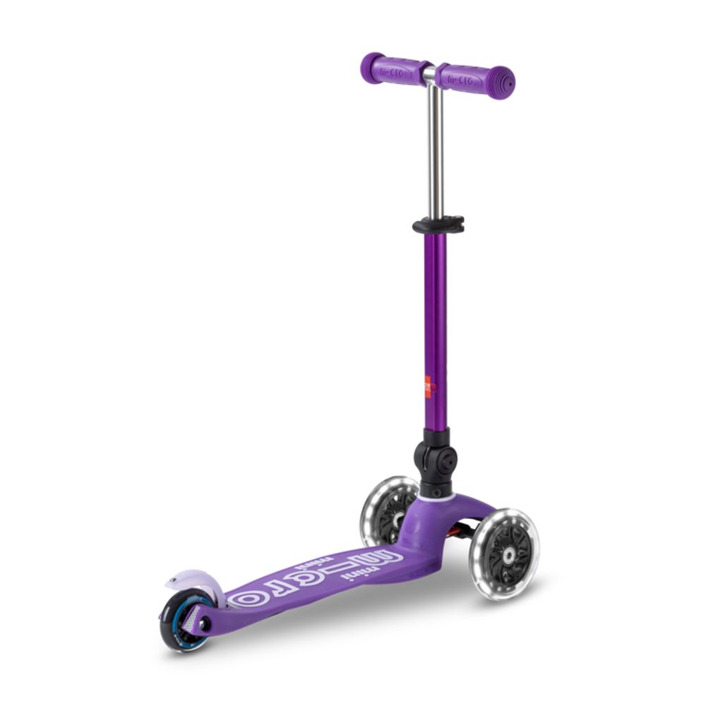 Micro Romobil Mini Deluxe Sklopivi LED, Ljubičasti slika 3