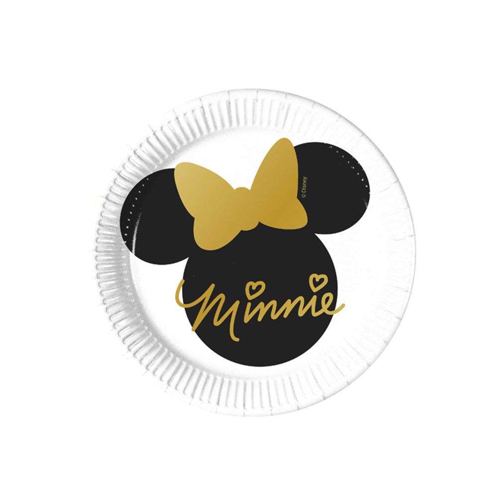 Papirni tanjirići Minnie Gold 20 cm, 8/1 slika 1