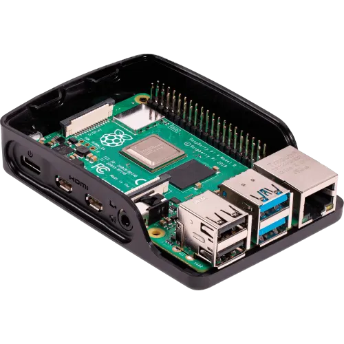 Kućište za Raspberry Pi 4 crno sivo slika 2