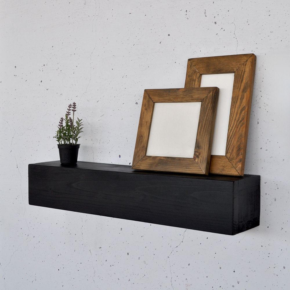 Raf286 Black Decorative Wooden Wall Shelf slika 3