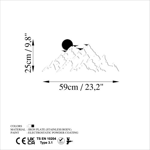 Wallity Metalna zidna dekoracija, Full Mount And Mountain - 6 slika 6