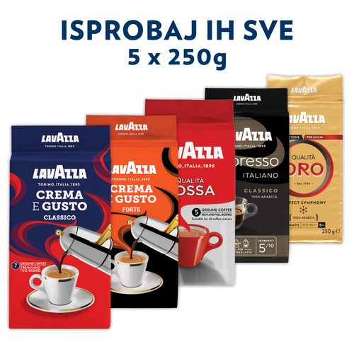 Lavazza Mljevena kava Mix 5x250g / XXL set slika 1