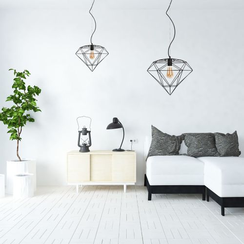 TOOLIGHT VISEĆA SVJETILJKA DIAMOND METAL LOFT BLACK APP563-1CP slika 24