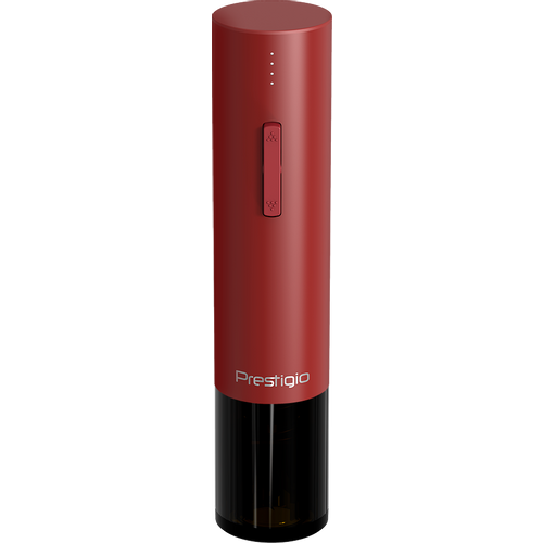 Prestigio Valenze, smart wine opener, simple operation with 2 buttons, aerator, vacuum stopper preserver, foil cutter, opens up to 80 bottles without recharging, 500mAh battery, Dimensions D 48.5*H220mm, red color slika 2