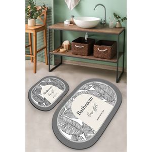 Earth Surface Multicolor Bathmat Set (2 Pieces)