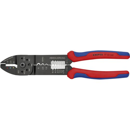 Kliješta za krimpanje za izolirane kabelske stopice, izolirane konektore 1.5 do 6 mm Knipex 97 32 240 slika 3