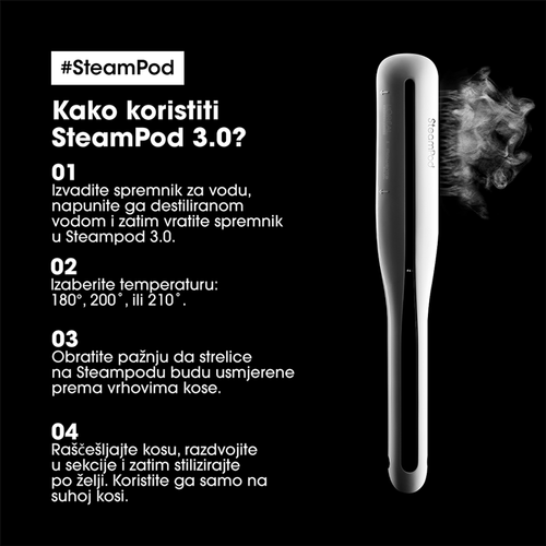 L'Oreal Professionnel Steampod 3.0 pegla za kosu na paru - OTVARANA AMBALAŽA slika 12