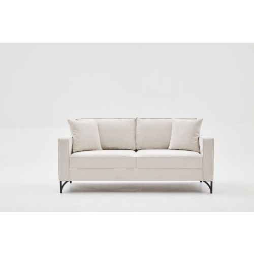 Atelier Del Sofa Dvosjed, Krem Crno, Berlin - Cream, Black slika 3