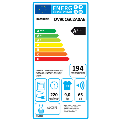 Samsung sušilica DV90CGC2A0AELE - Učinkovito sušenje s toplinskom pumpom slika 12