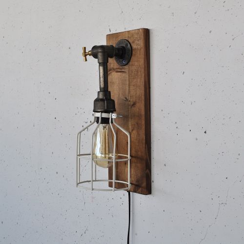 Pp169 Wooden
Black Wall Lamp slika 4