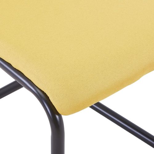 Konzolne blagovaonske stolice od tkanine 2 kom žute slika 29