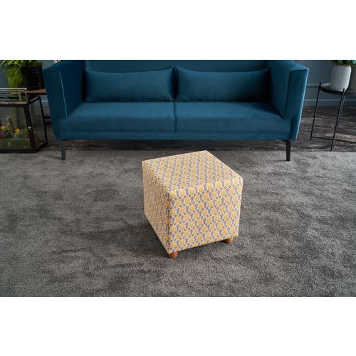 Bianca Puf Kare Multicolor Pouffe slika 1