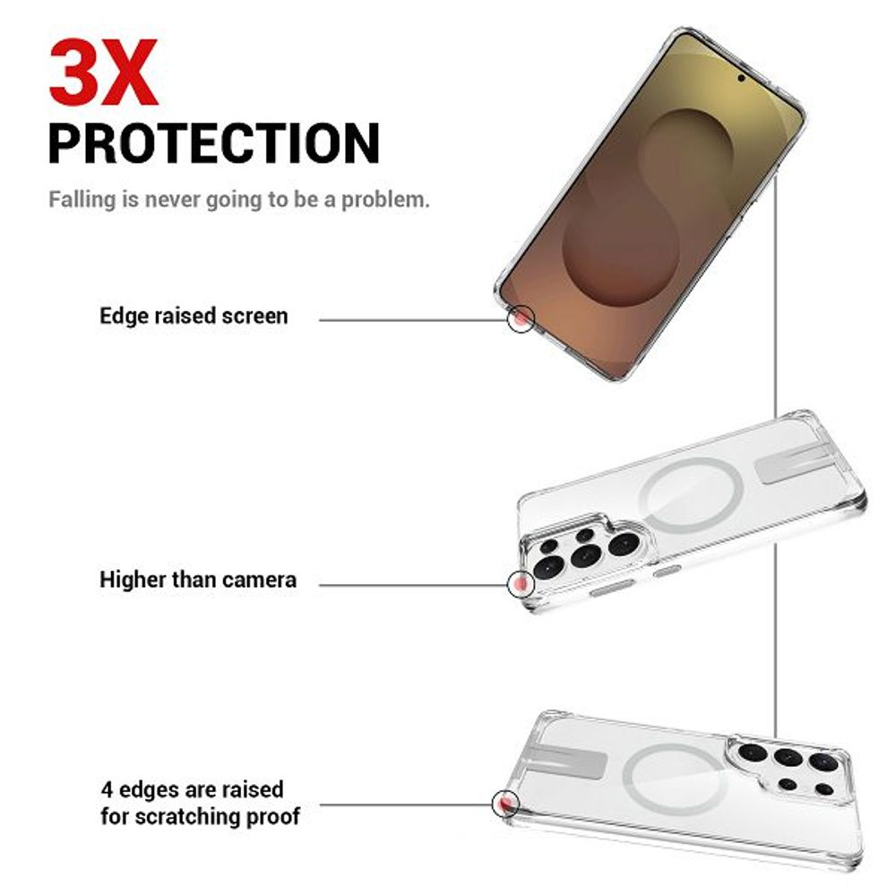 MM TPU SAM GALAXY S26 ULTRA - DROP-PROOF PURE MAGSAFE KICKSTAND Clear slika 4