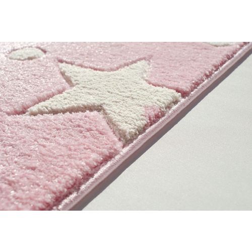 Dječji tepih ZVIJEZDA ESTRELLA - rozi-bijeli - 120x180 cm slika 4
