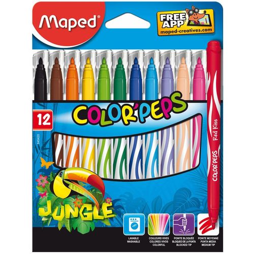 Flomasteri školski Maped Color'Peps Jungle 12/1 slika 3