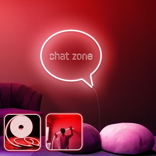 Opviq Dekorativna zidna led rasvjeta Chat Zone - Medium - Red slika 1
