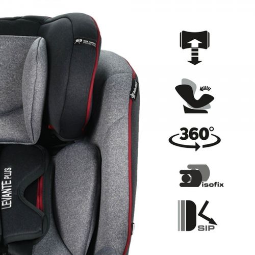 Bebe Stars autosjedalica Levante 360° 0-36kg ISOFIX - Red slika 8