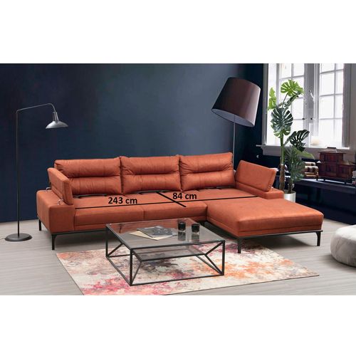 Atelier Del Sofa Kutna garnitura HOLLYWOOD CORNER, desna, narančasta, Hollywood Corner Right - Orange slika 11