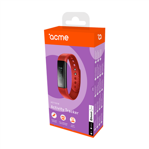 ACME Sportska narukvica, crvena, OLED, Touchscreen, Bluetooth, Built-in pedometer ACT101R slika 3