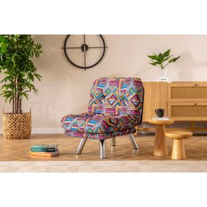 Misa Small Solo - Patchwork Multicolor Sofa na Razvlačenje za Jednu Osobu