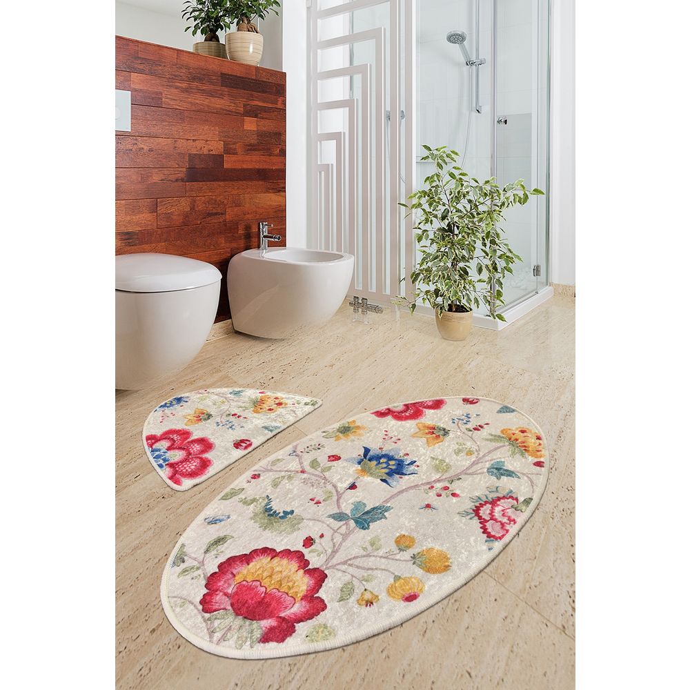 Set Kupatilskih Prostirki Arya Oval Multicolor (2 Komada) slika 1