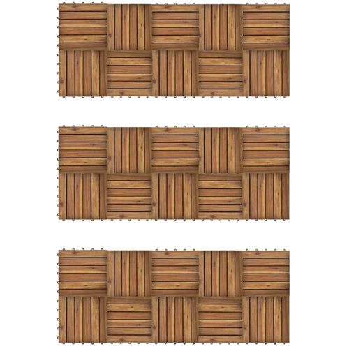 30-dijelni set pločica za trijem s okomitim uzorkom 30 x 30 cm bagrem slika 14