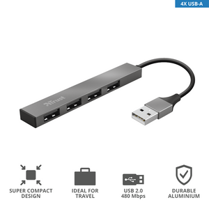 Trust USB hub 4-port mini Halyx (23786)