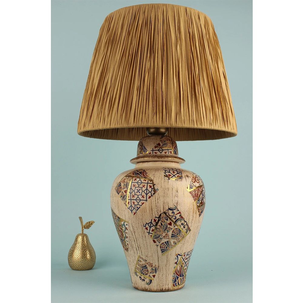 YL654 Krem Stolna Lampa slika 1