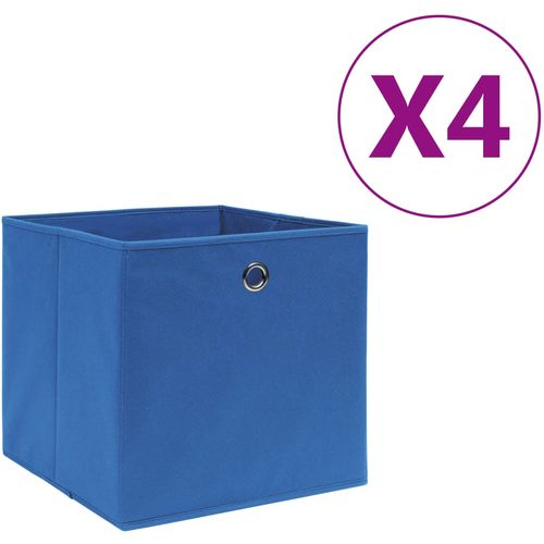 Kutije za pohranu od netkane tkanine 4 kom 28x28x28 cm plave slika 10