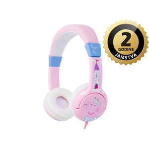 OTL slušalice Peppa Pig Princess, žičane, 0.9m, 3.5mm, roze PP0417D