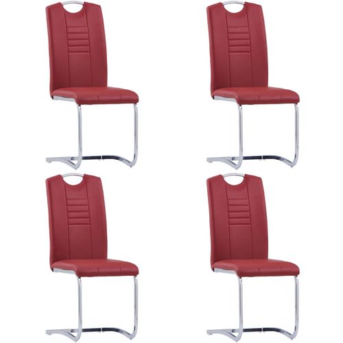 Konzolne blagovaonske stolice od umjetne kože 4 kom crvene slika 17