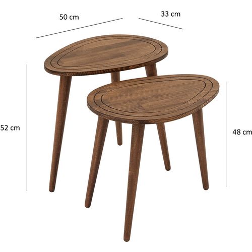 Sweet - Walnut Walnut Nesting Table (2 Pieces) slika 9