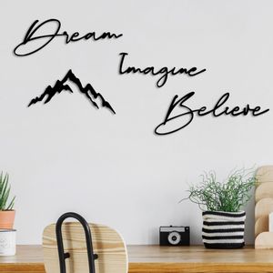 Wallity Metalna zidna dekoracija Dream Imagine Belive