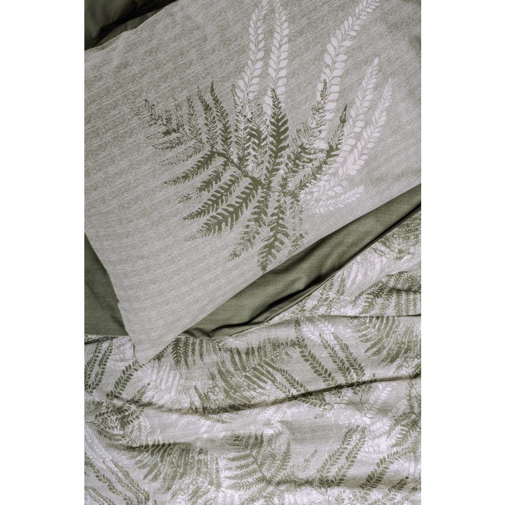 Ranforce double quilt cover set Frond, colour: khaki slika 2