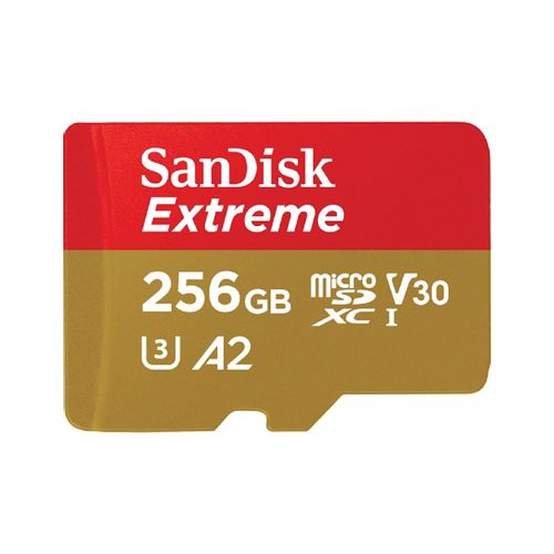 SanDisk Extreme microSDXC 256GB + SD Adapter 190MB/s & 130MB/s A2 C10 V30 UHS-I U3 slika 1