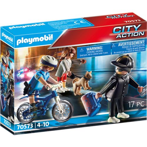 PLAYMOBIL POLICIJSKI BICIKL S LOPOVOM  70573 slika 1