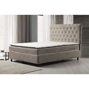 Sonata Set 120 x 200 v2 - Beige Beige Single Mattress, Base & Headboard