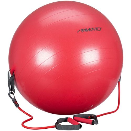 Avento lopta za vježbanje s trakama za otpor 65 cm crvena 41TO-ROG-65 slika 1
