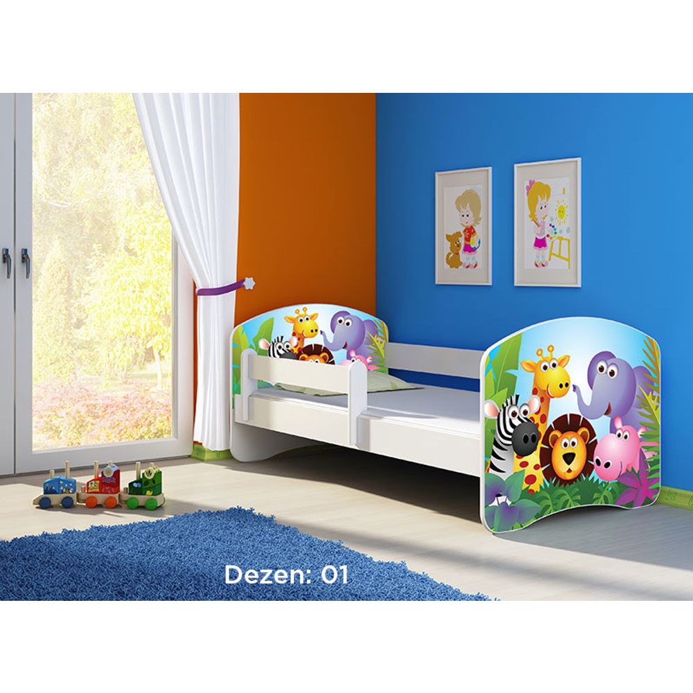 ACMA Dječiji krevet Acma II White - 180x80cm - Dezen 01 slika 2