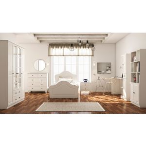 Mladenački set namještaja Rb-014, Mat Bijela