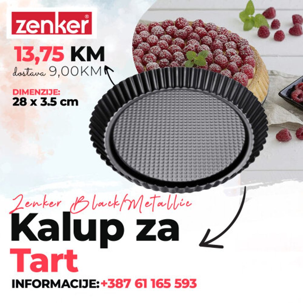 Zenker Kalup za tart 28x3.5 cm Black slika 1