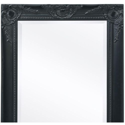 Zidno Ogledalo Barokni stil 140x50 cm Crna boja slika 4